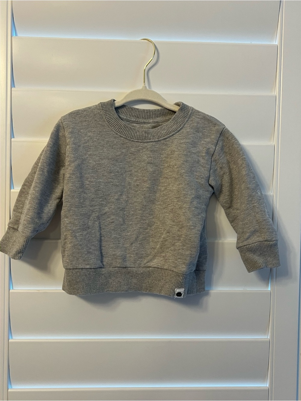 Rise Little Earthling Kids Grey Crewneck Sweatshirt 12-18 months